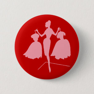 Badge Rond 5 Cm Silhouette de mode