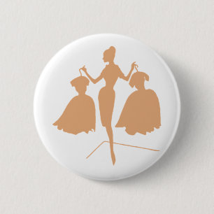 Badge Rond 5 Cm Silhouette de mode