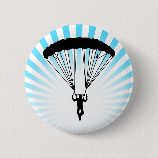 Badge Rond 5 Cm silhouette de parachutiste (Devant)