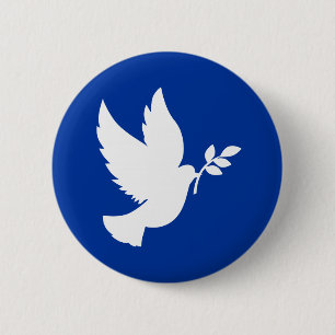 Badge Rond 5 Cm Silhouette de Peace Dove