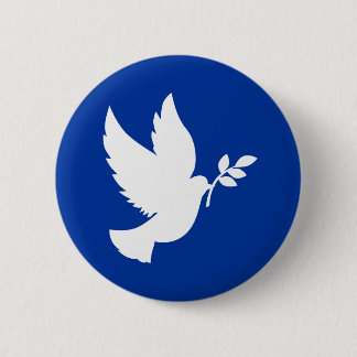 Badge Rond 5 Cm Silhouette de Peace Dove
