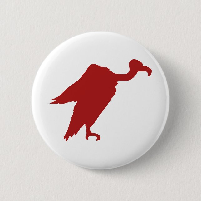 Badge Rond 5 Cm Silhouette de vautour (Devant)