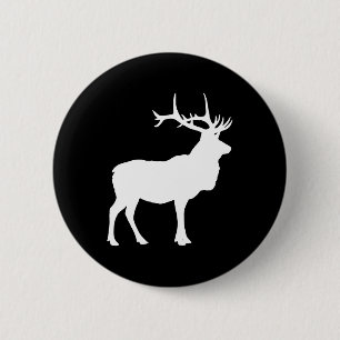 Badge Rond 5 Cm Silhouette d'élan
