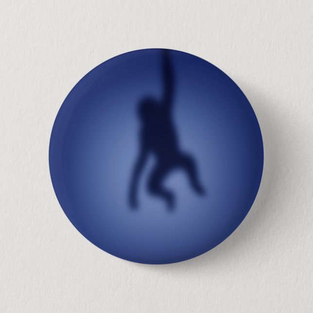 Badge Rond 5 Cm Silhouette singe (Devant)