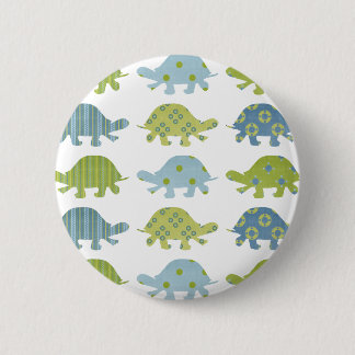 Badge Rond 5 Cm Silhouetts de tortue à motifs