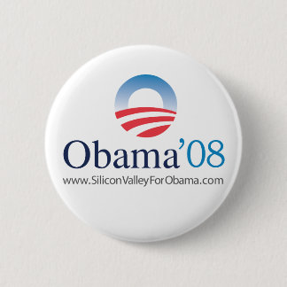 Badge Rond 5 Cm Silicon Valley pour Obama