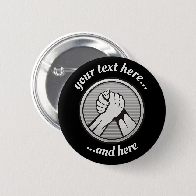 Badge Rond 5 Cm Silver (Devant & derrière)