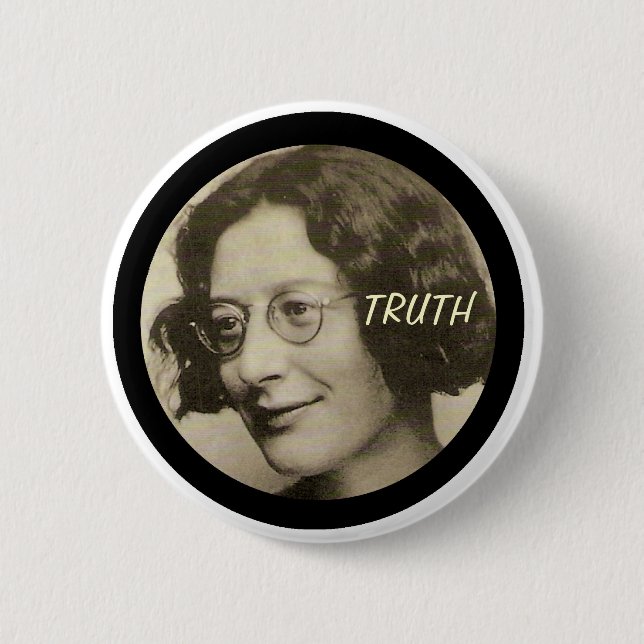 Badge Rond 5 Cm Simone Weil (Devant)