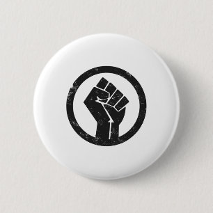 Badge Rond 5 Cm Simple Black Life Matériau de protestation Power P