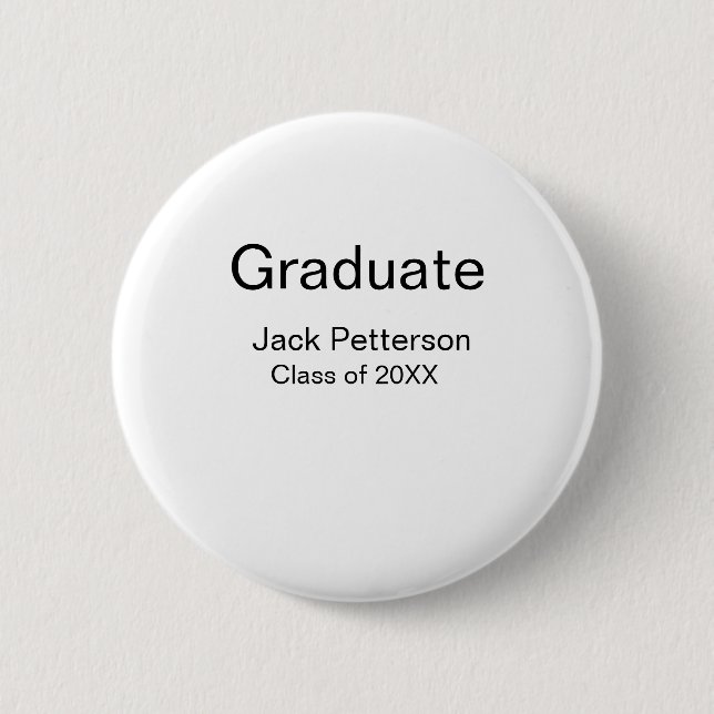 Badge Rond 5 Cm simple diplôme minimal ajouter nom classe moderne (Devant)