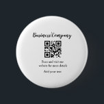 Badge Rond 5 Cm Simple entreprise site web code-barres QR ajouter<br><div class="desc">Conçu pour les anniversaires</div>