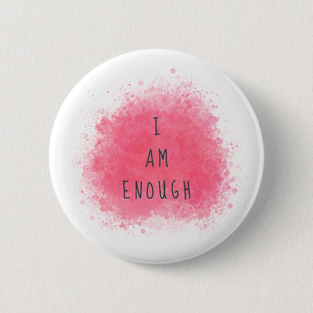 Badge Rond 5 Cm Simple Inspiration Je Suis Suffisamment Citation D (Devant)