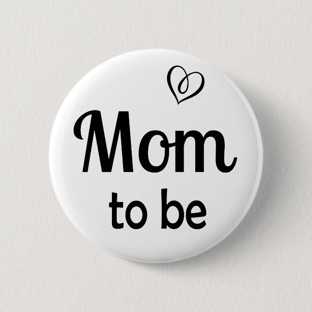 Badge Rond 5 Cm Simple maman d'être une petite épingle Baby shower (Devant)