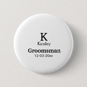 Badge Rond 5 Cm SIMPLE MINIMAL ajouter votre nom toiletteur person