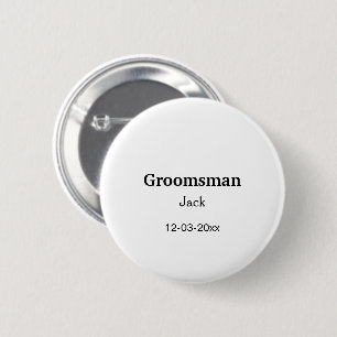 Badge Rond 5 Cm SIMPLE MINIMAL ajouter votre nom toiletteur person