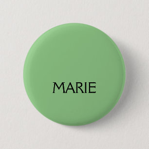 BADGE ROND 5 CM SIMPLE MINIMAL GREEN ADD YOUR NAME TEXT GIFT