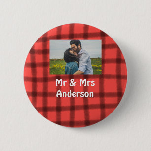 Badge Rond 5 Cm Simple minimaliste monsieur et madame ajoutez votr