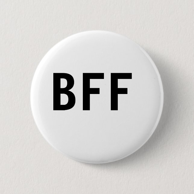 Badge Rond 5 Cm Simple minimum BFF meilleur amis famille nom perso (Devant)