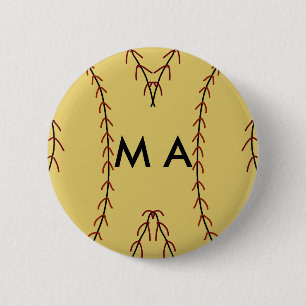 Badge Rond 5 Cm Simple monogramme ajouter votre nom lettre man min
