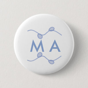 Badge Rond 5 Cm Simple monogramme ajoutez votre lettre de nom feui