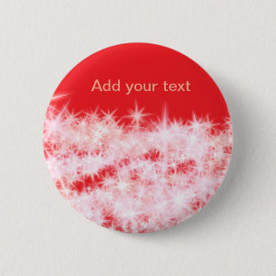 Badge Rond 5 Cm Simple rouge rose brillant étoiles ajouter votre t