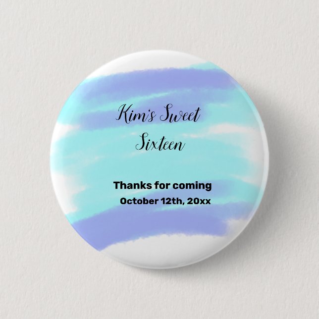 BADGE ROND 5 CM SIMPLE SWEET MINIMAL SIXTEEN ELEGENT CUSTOM (Devant)