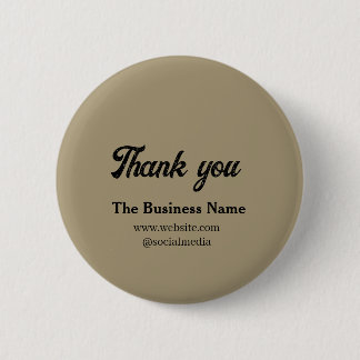 Badge Rond 5 Cm Simple thank you add business name details text  t