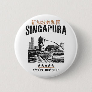 Badge Rond 5 Cm Singapour