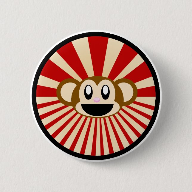 Badge Rond 5 Cm Singe ! (Devant)