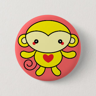 Badge Rond 5 Cm Singe d'amour