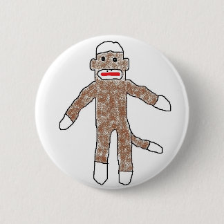 Badge Rond 5 Cm Singe de chaussette !