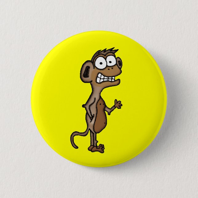 Badge Rond 5 Cm Singe de ondulation (Devant)