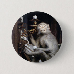 Badge Rond 5 Cm Singe de sourire