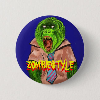 Badge Rond 5 Cm singe de zombi, ZOMBIESTYLE, ZOMBIESTYLE