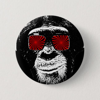 Badge Rond 5 Cm Singe drôle
