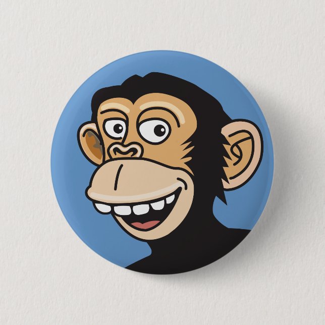 Badge Rond 5 Cm SINGE drôle (Devant)