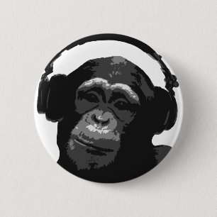 BADGE ROND 5 CM SINGE DU DJ