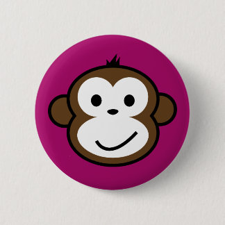 Badge Rond 5 Cm Singe effronté [pourpre]