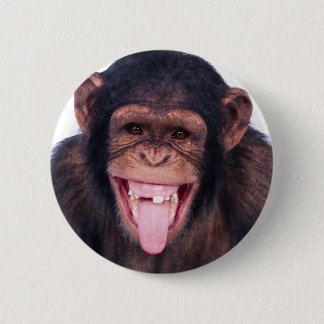 Badge Rond 5 Cm Singe riant