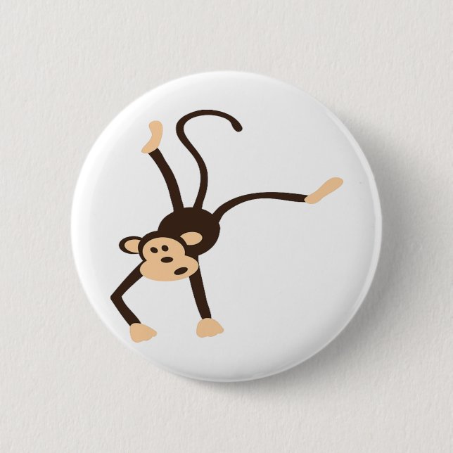 Badge Rond 5 Cm Singe volant (Devant)
