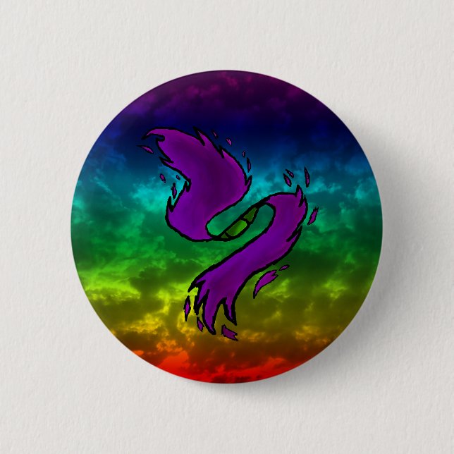 Badge Rond 5 Cm Singularité d'arc-en-ciel (Devant)