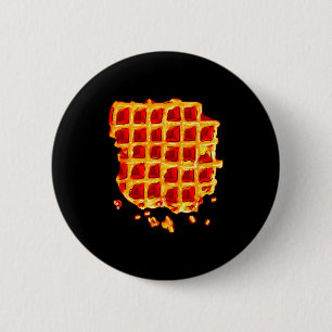 Badge Rond 5 Cm Sirop de gaufre belge Petit-déjeuner Nourriture Sn
