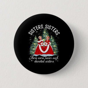 Badge Rond 5 Cm Sisters Film Noël Blanc 1954 Xmas Neige Vacances