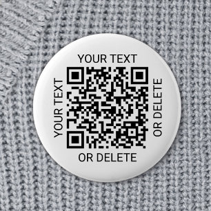 Badge Rond 5 Cm Site web promotionnel générateur de code QR simple