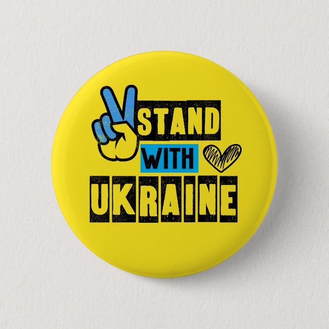 Badge Rond 5 Cm Situation en Ukraine (Devant)