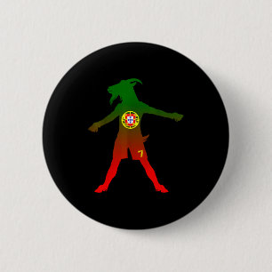 Badge Rond 5 Cm Siuuu Vrai Bouc Rtugal Drapeau Football Hommes Fem