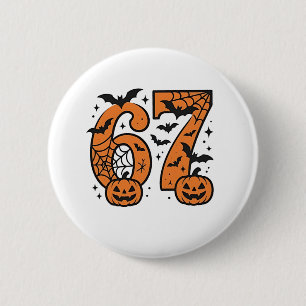 Badge Rond 5 Cm Six sept mèmes Halloween 67 Mason Éffrayant