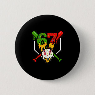 Badge Rond 5 Cm Six Seven 67 Bysebyll Crème Glacée Drip Cool Gen A