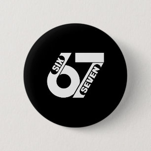 Badge Rond 5 Cm Six Seven 67 Équipe Sports Drôle Mème 67 6 7 Homme