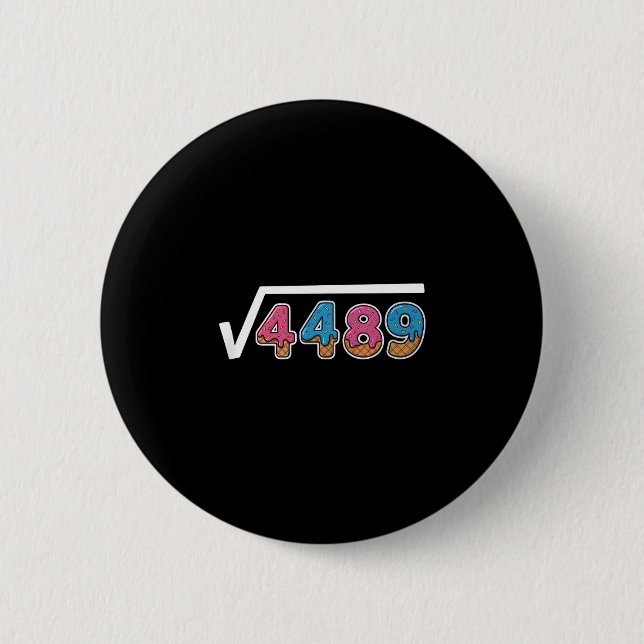 Badge Rond 5 Cm Six Seven Ice Cream Drip Cool Meme 67 Funny Square (Devant)